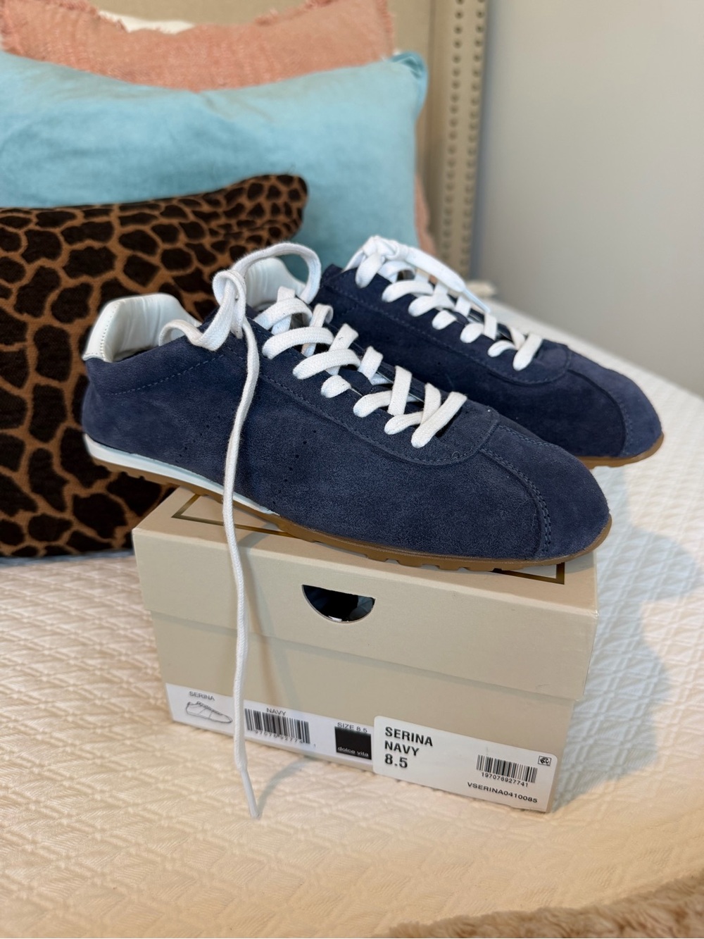 Dolce Vita Navy Suede Sneaker - Serina Navy